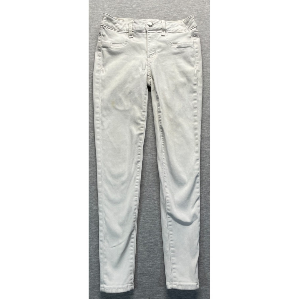 American Eagle Outfitters Ne(x)t Level Stretch Skinny Jeans Womens 2 White Denim
